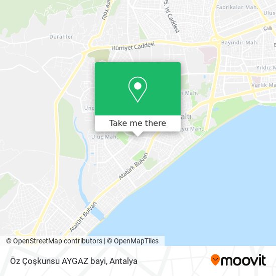 Öz Çoşkunsu AYGAZ bayi map