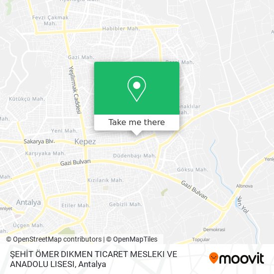 ŞEHİT  ÖMER DIKMEN  TICARET MESLEKI VE ANADOLU LISESI map