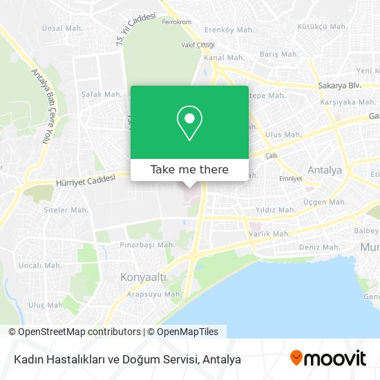 Kadın Hastalıkları ve Doğum Servisi map