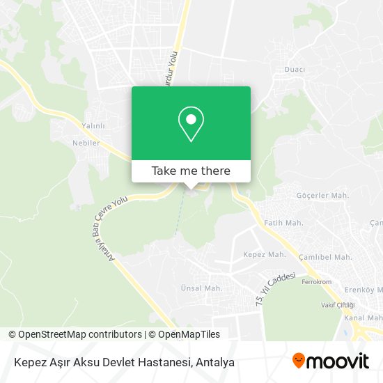 Kepez Aşır Aksu Devlet Hastanesi map