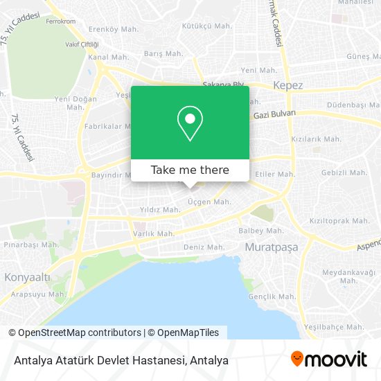Antalya Atatürk Devlet Hastanesi map