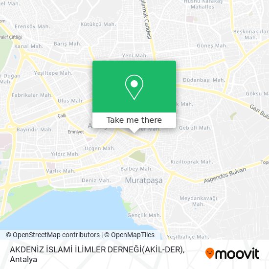 AKDENİZ İSLAMİ İLİMLER DERNEĞİ(AKİL-DER) map