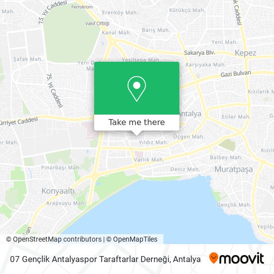 07 Gençlik Antalyaspor Taraftarlar Derneği map