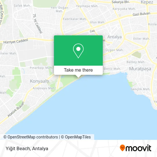 Yiğit Beach map