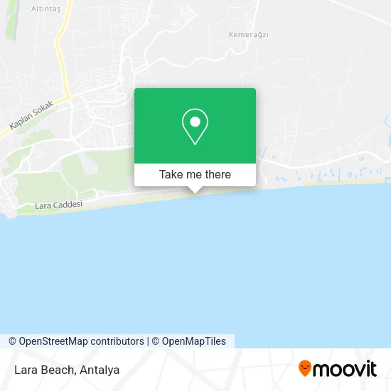 Lara Beach map