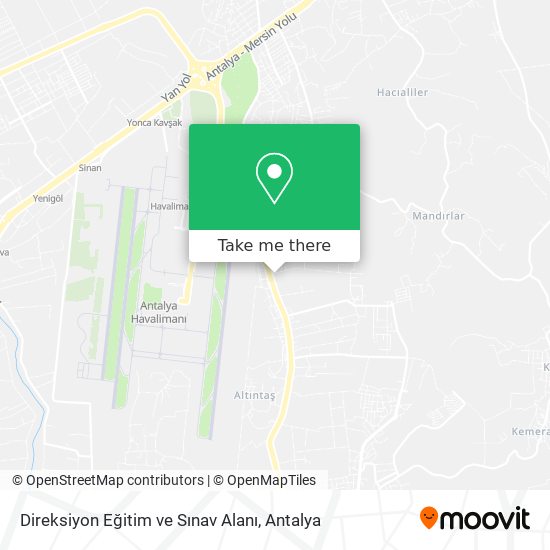 Direksiyon Eğitim ve Sınav Alanı map