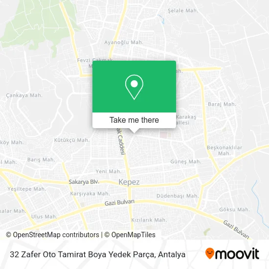32 Zafer Oto Tamirat Boya Yedek Parça map
