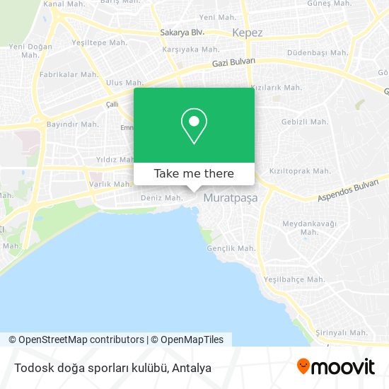 Todosk doğa sporları kulübü map