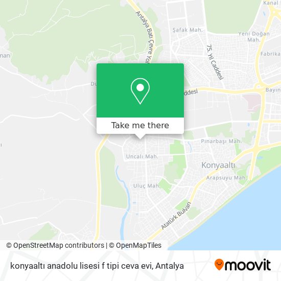 konyaaltı anadolu lisesi f tipi ceva evi map
