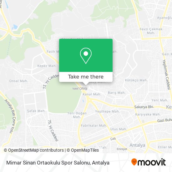 Mimar Sinan Ortaokulu Spor Salonu map