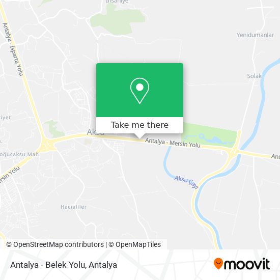 Antalya - Belek Yolu map