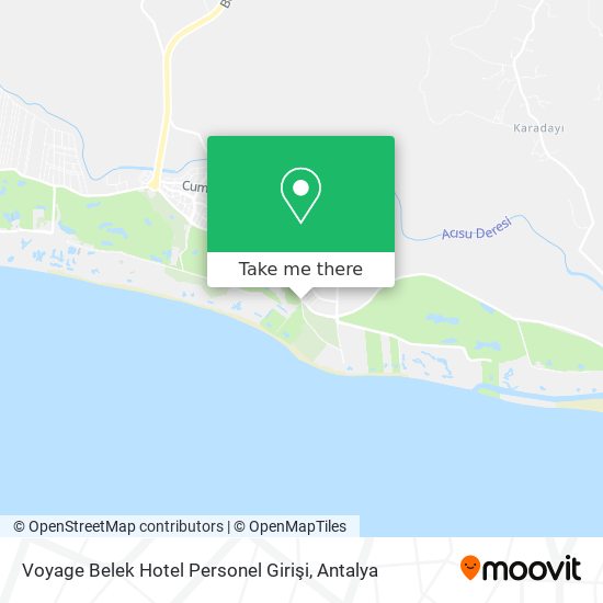 Voyage Belek Hotel Personel Girişi map