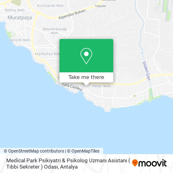 Medical Park Psikiyatri & Psikolog Uzmanı Asistanı ( Tıbbi Sekreter ) Odası map