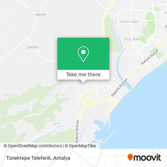 Tünektepe Teleferik map