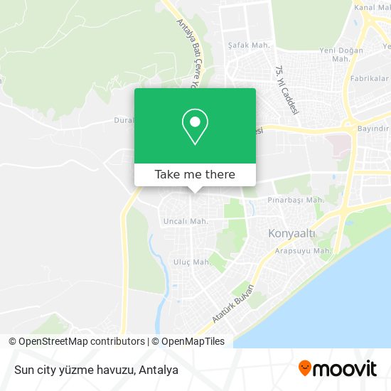 Sun city yüzme havuzu map