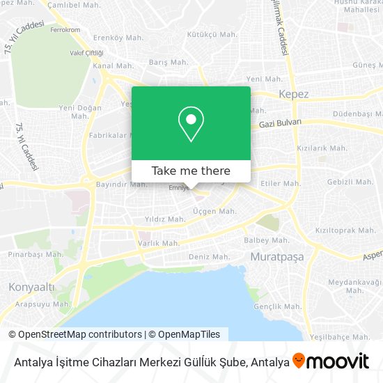 Antalya İşitme Cihazları Merkezi Gülĺük Şube map