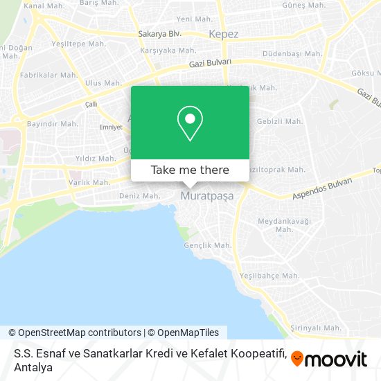 S.S. Esnaf ve Sanatkarlar Kredi ve Kefalet Koopeatifi map