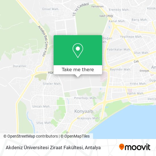 Akdeniz Üniversitesi Ziraat Fakültesi map