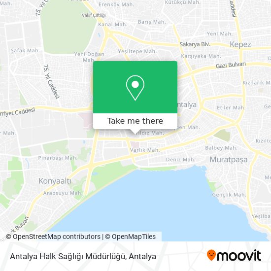 Antalya Halk Sağlığı Müdürlüğü map