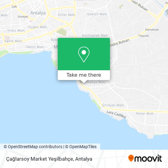 Çağlarsoy Market Yeşilbahçe map