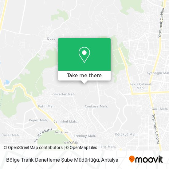 Bölge Trafik Denetleme Şube Müdürlüğü map