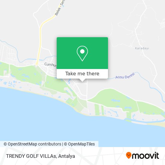 TRENDY GOLF VILLAs map