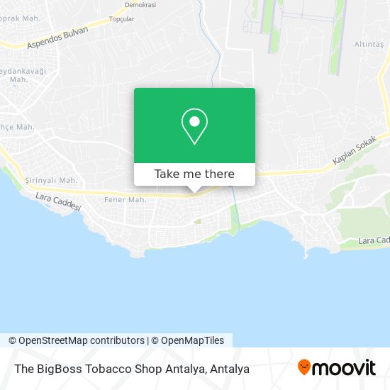 The BigBoss Tobacco Shop Antalya map