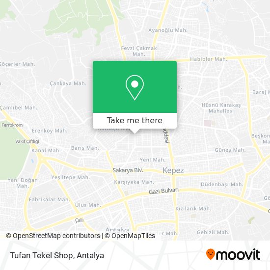 Tufan Tekel Shop map