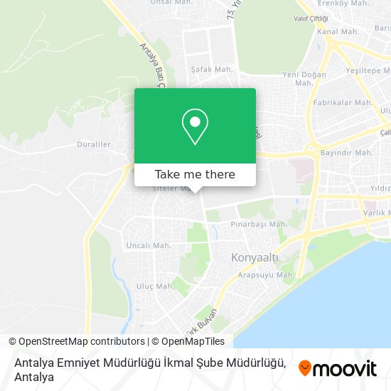 Antalya Emniyet Müdürlüğü İkmal Şube Müdürlüğü map