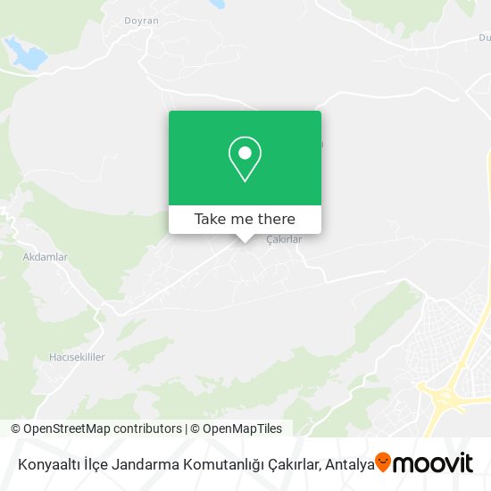 Konyaaltı İlçe Jandarma Komutanlığı Çakırlar map