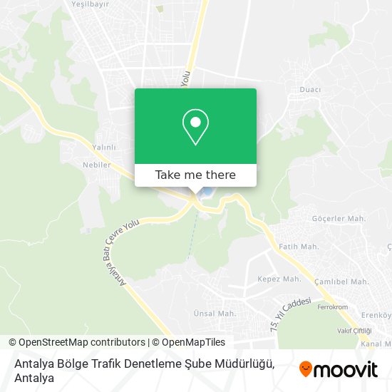 Antalya Bölge Trafik Denetleme Şube Müdürlüğü map