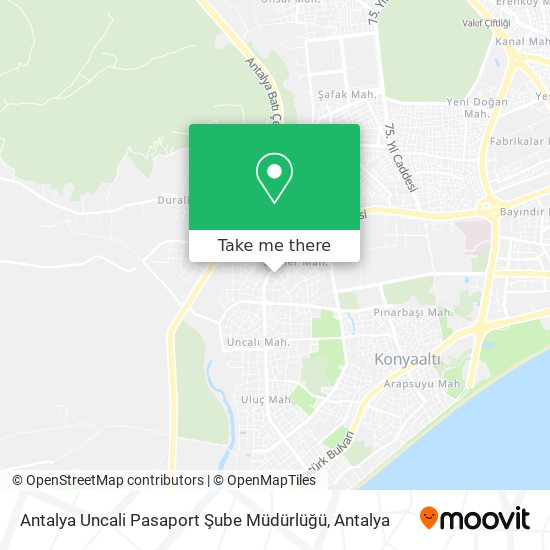 Antalya Uncali Pasaport Şube Müdürlüğü map