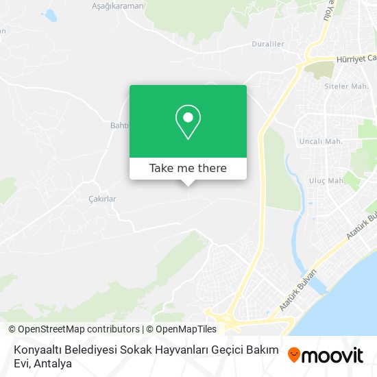 Konyaaltı Belediyesi Sokak Hayvanları Geçici Bakım Evi map