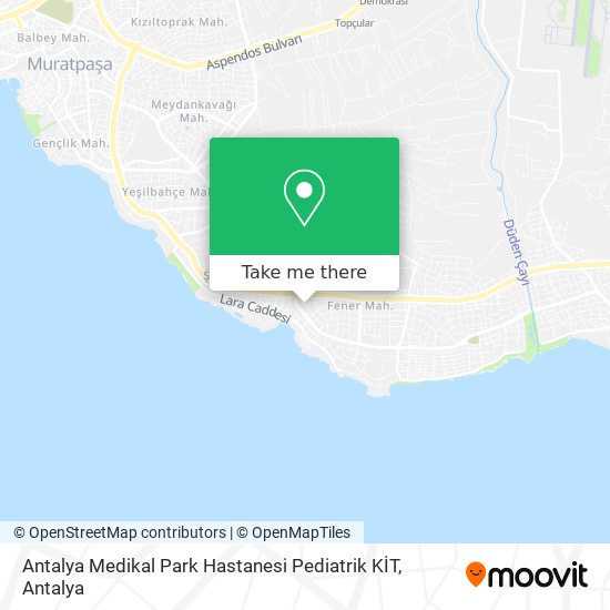 Antalya Medikal Park Hastanesi Pediatrik KİT map