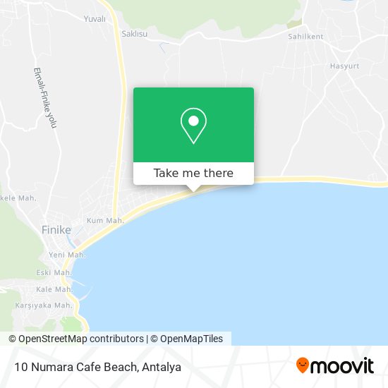10 Numara Cafe Beach map