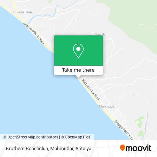 Brothers Beachclub, Mahmutlar map