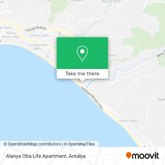 Alanya Oba Life Apartment map