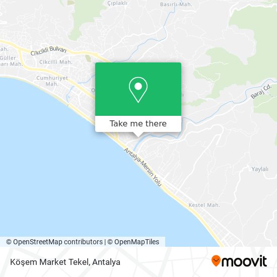 Köşem Market Tekel map