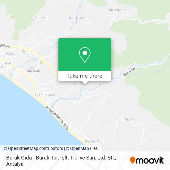Burak Gıda - Burak Tur. İşlt. Tic. ve San. Ltd. Şti. map