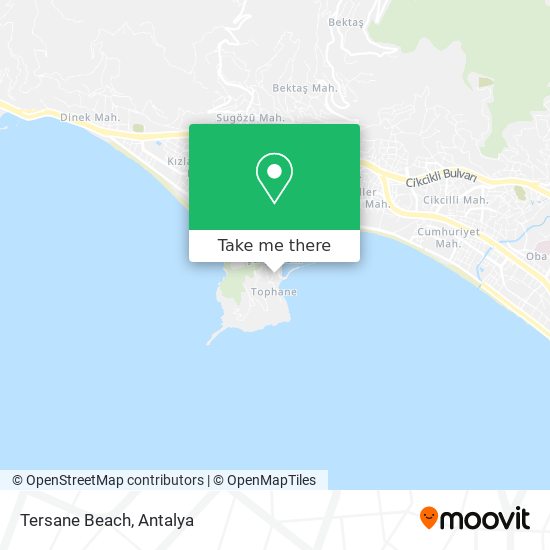 Tersane Beach map