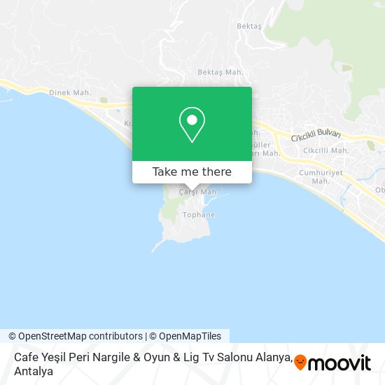 Cafe Yeşil Peri Nargile & Oyun & Lig Tv Salonu Alanya map
