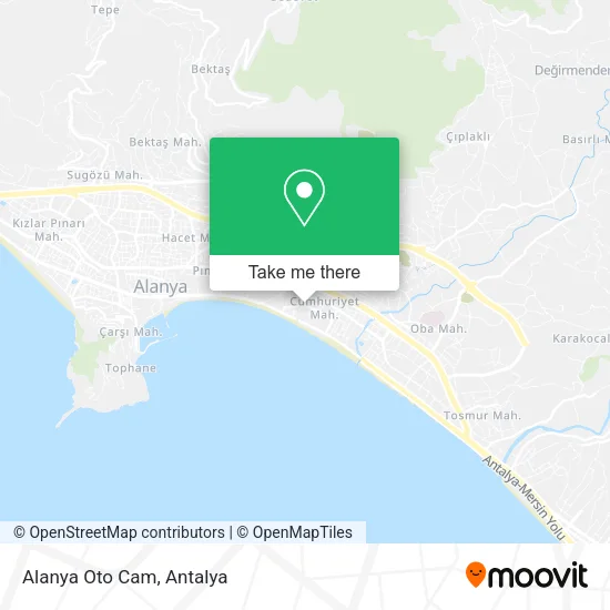 Alanya Oto Cam map