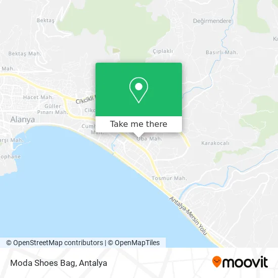 Moda Shoes Bag map