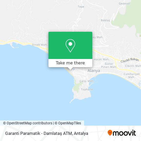 Garanti Paramatik - Damlataş ATM map