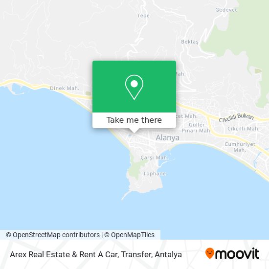 Arex Real Estate & Rent A Car, Transfer map