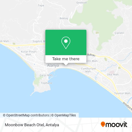 Moonbow Beach Otel map