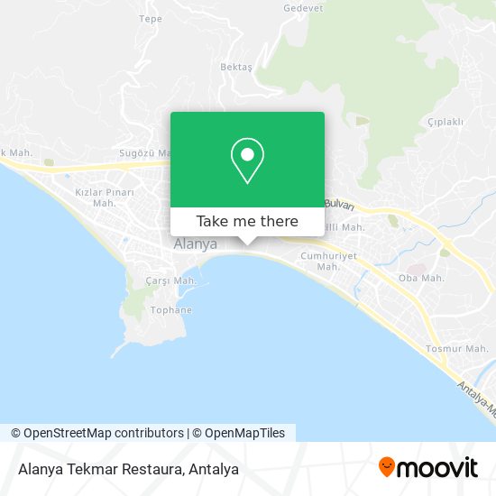 Alanya Tekmar Restaura map