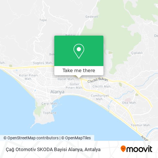 Çağ Otomotiv SKODA Bayisi Alanya map