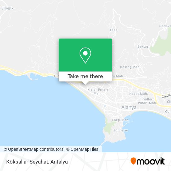 Köksallar Seyahat map