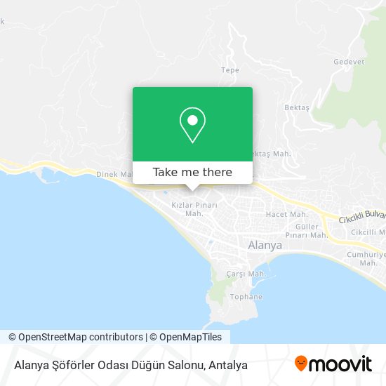 Alanya Şöförler Odası Düğün Salonu map